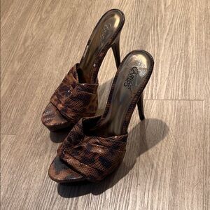 Carlos by Carlos Santana Brown Patterned Heels